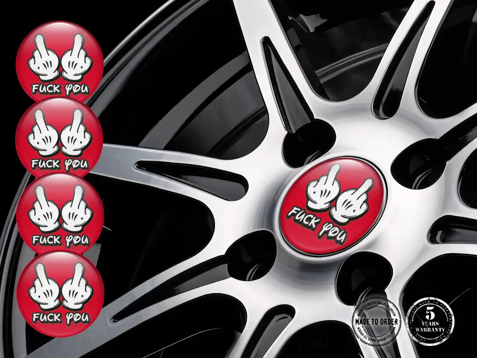 Domed Stickers Edition Custom Rim Decals